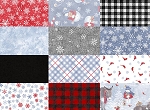 Little Donkeys Cozy Up Flannel 1 Yard Bundle Northcott
